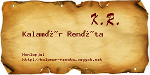 Kalamár Renáta névjegykártya
